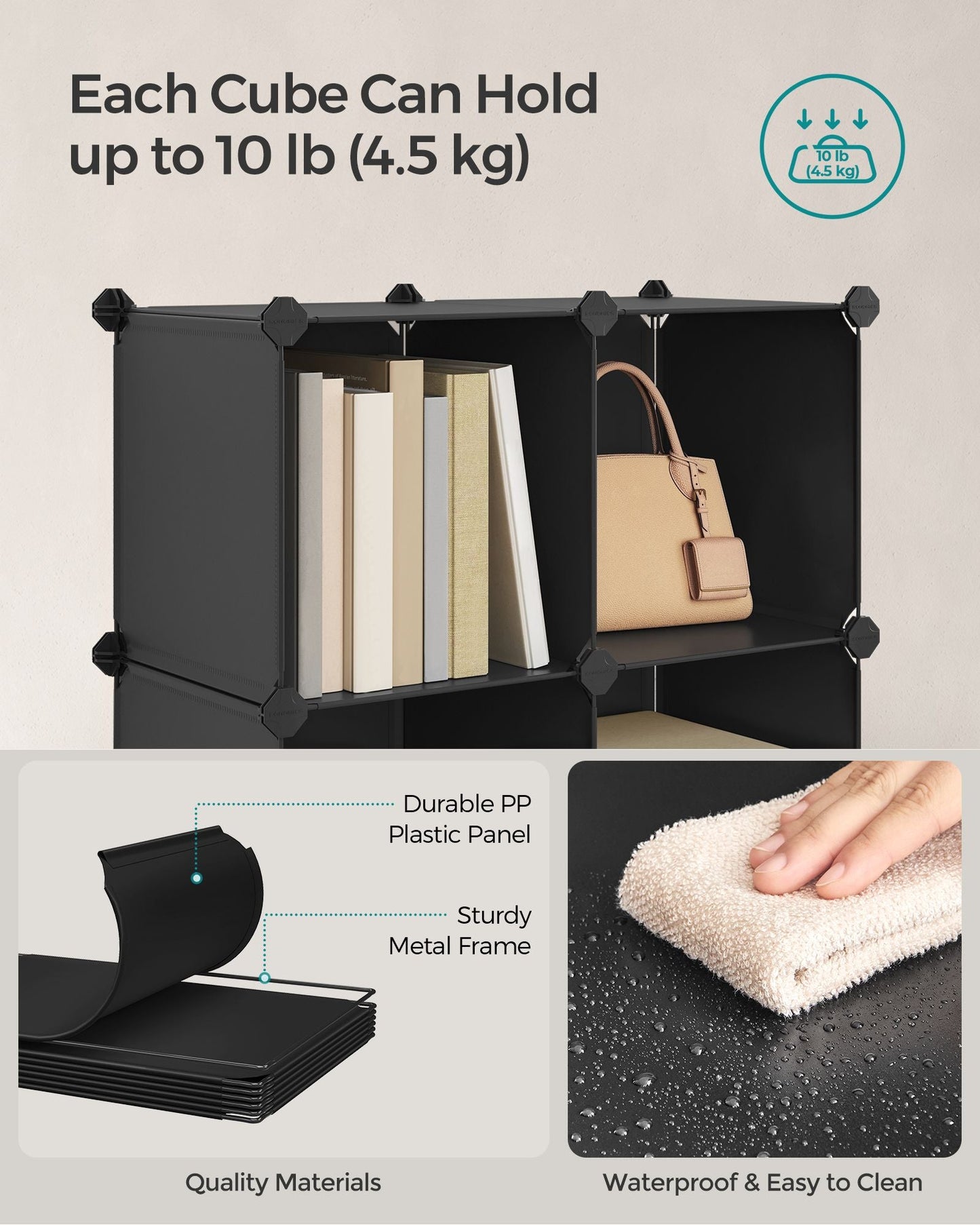 Set of 9 DIY Plastic Cubes with Doors