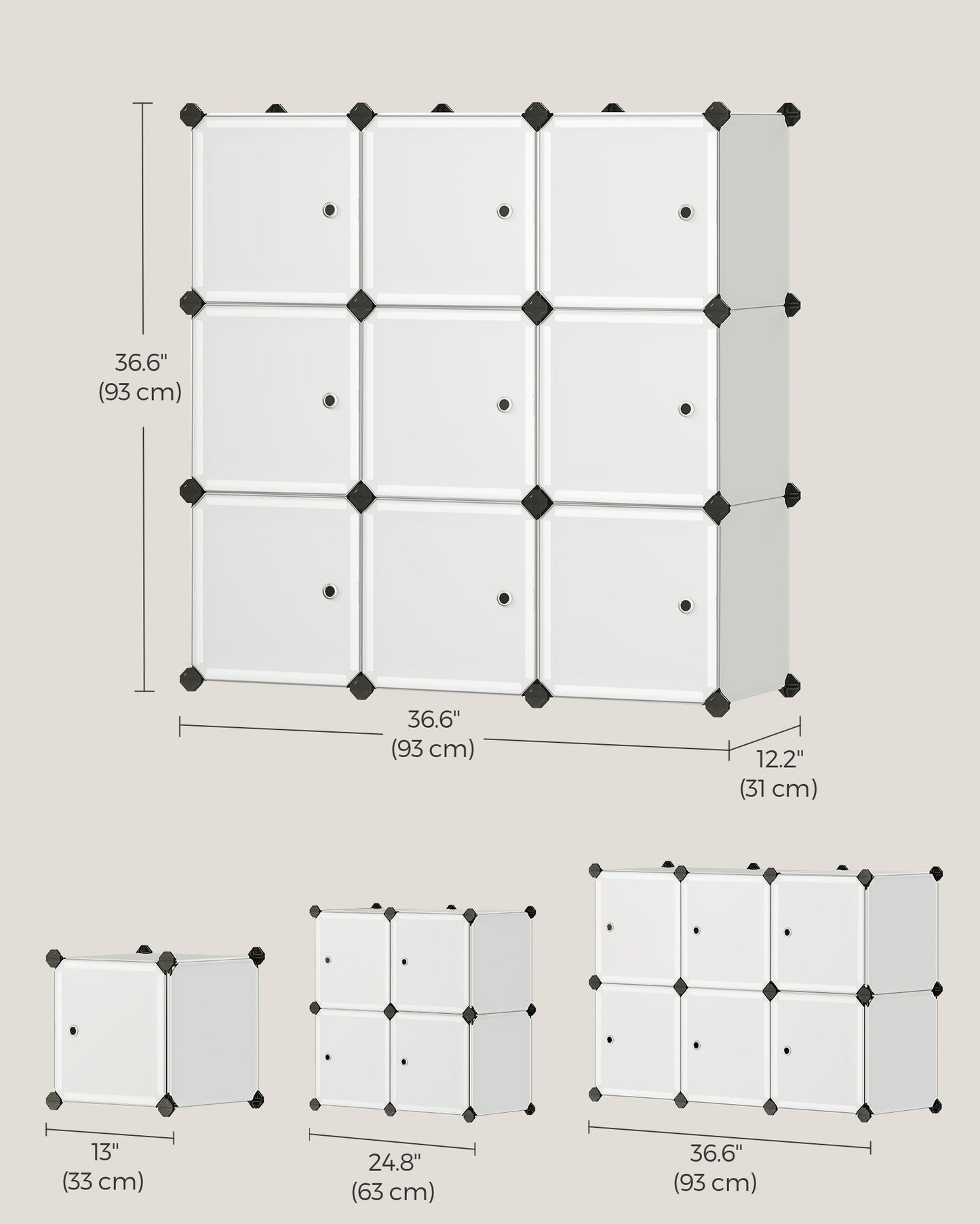 Set of 9 Plastic Cubes