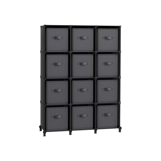Cube Storage Organizer with Storage Boxes, Set of 12