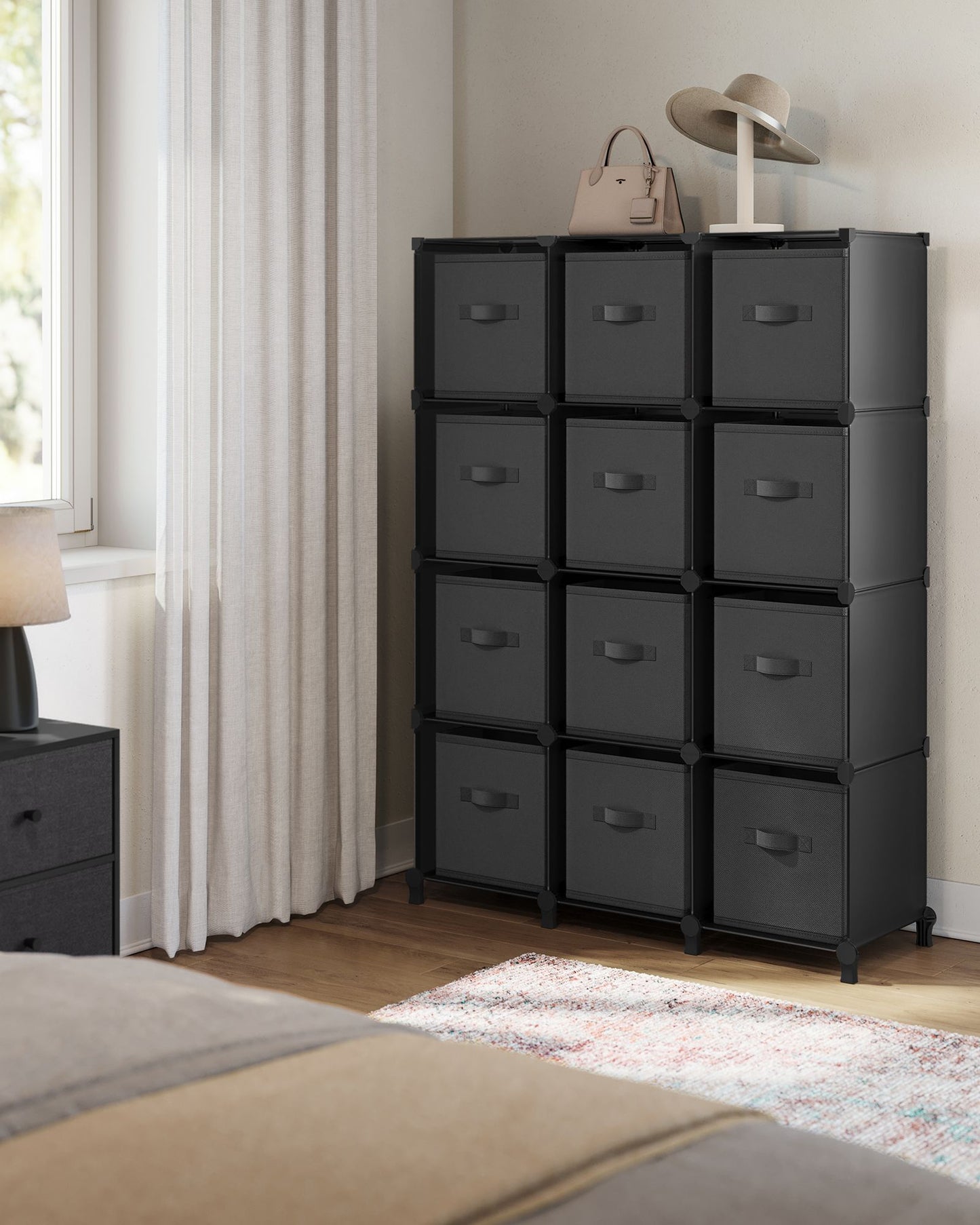 Cube Storage Organizer with Storage Boxes, Set of 12