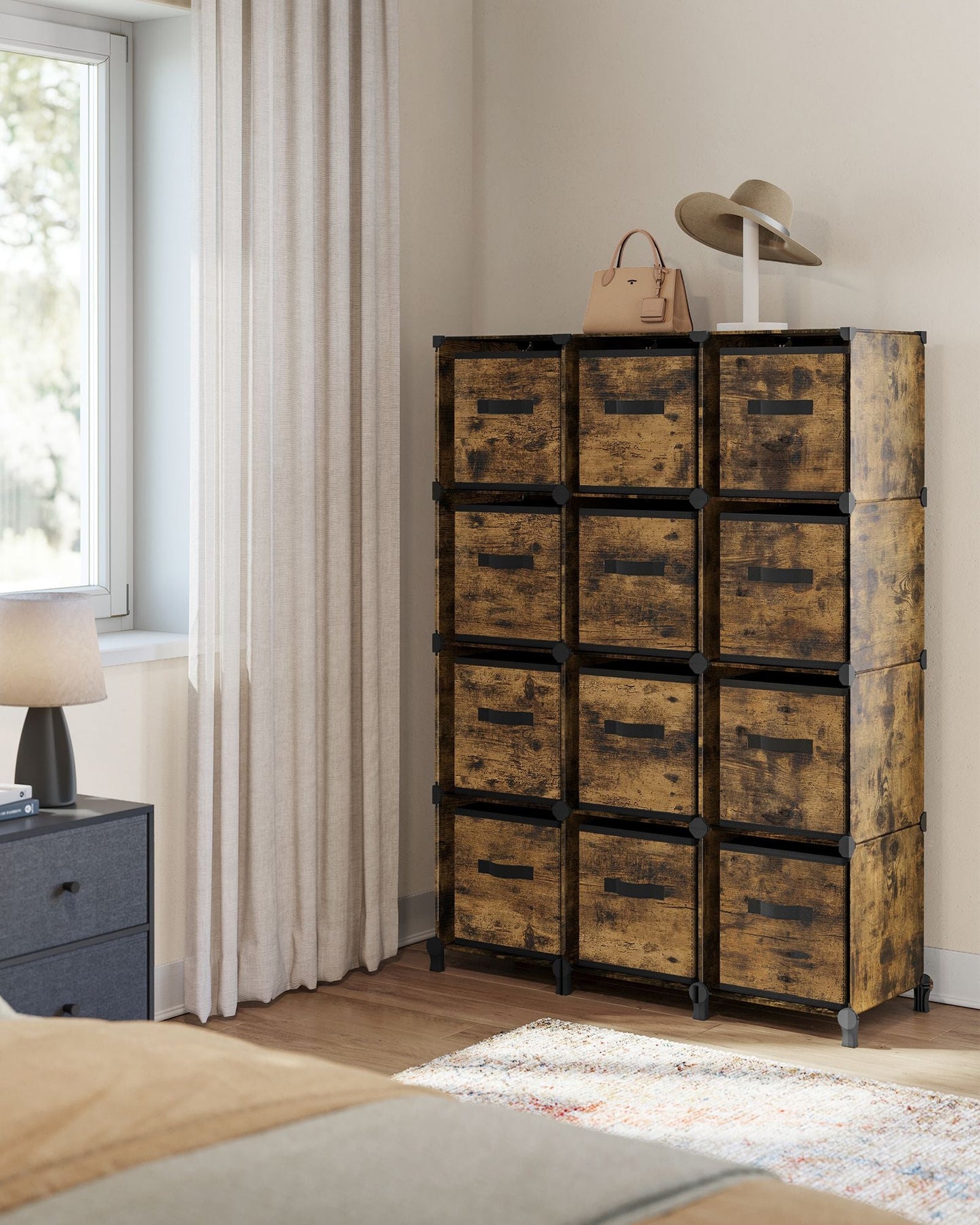 Cube Storage Organizer with Storage Boxes, Set of 12