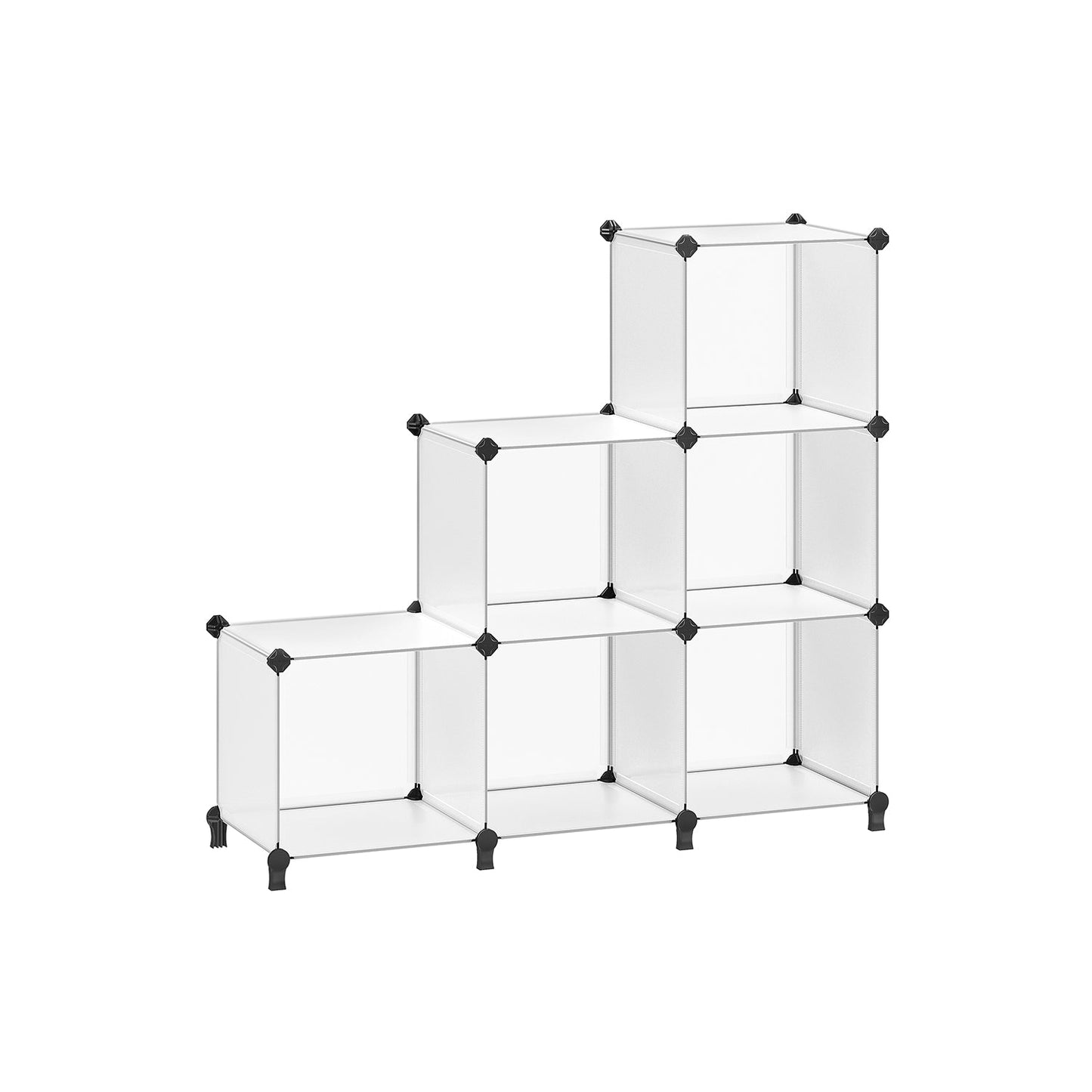 6 Cube Storage Organizer with Feet and Rubber Mallet