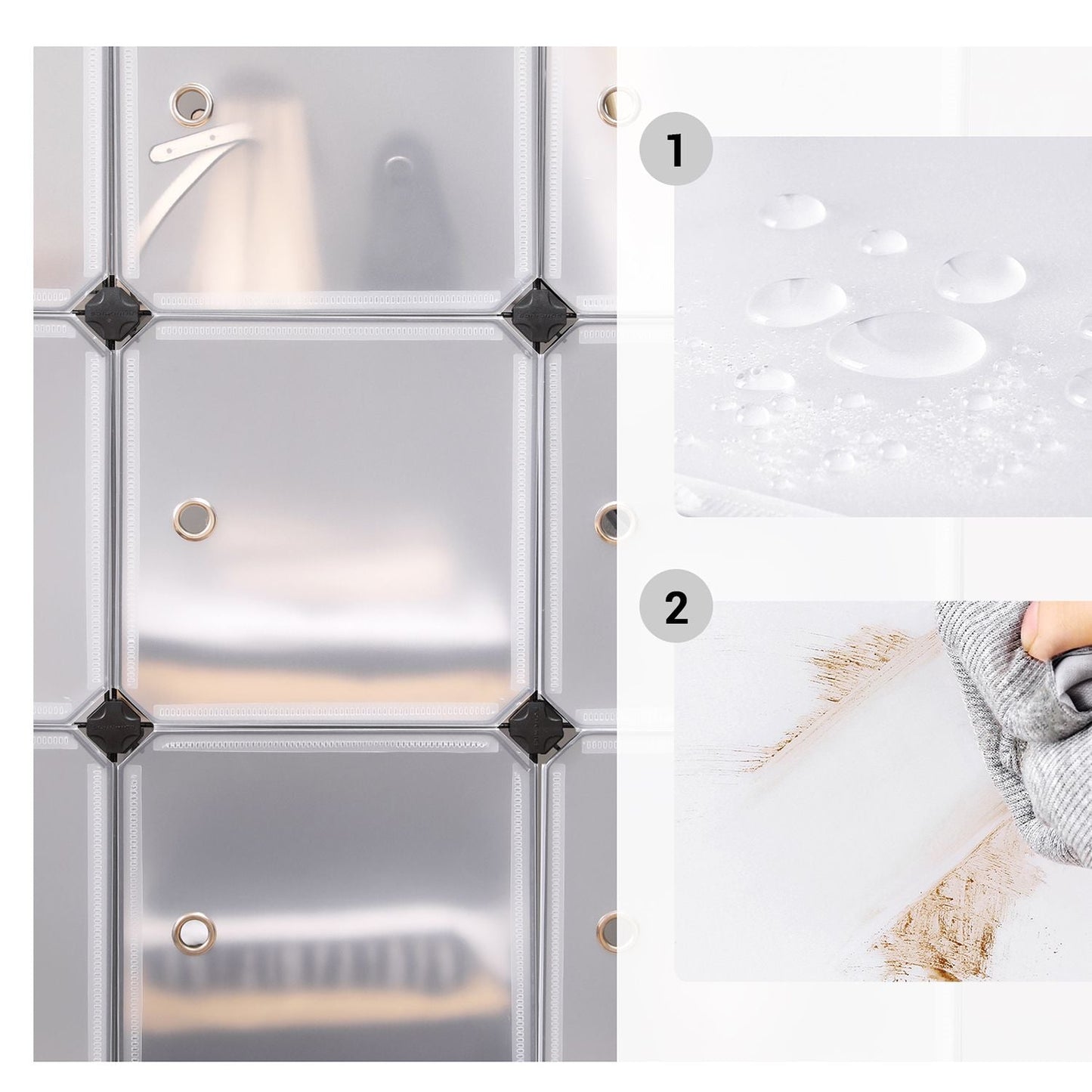 Cube Storage with Door, Set of 12 Plastic Cube