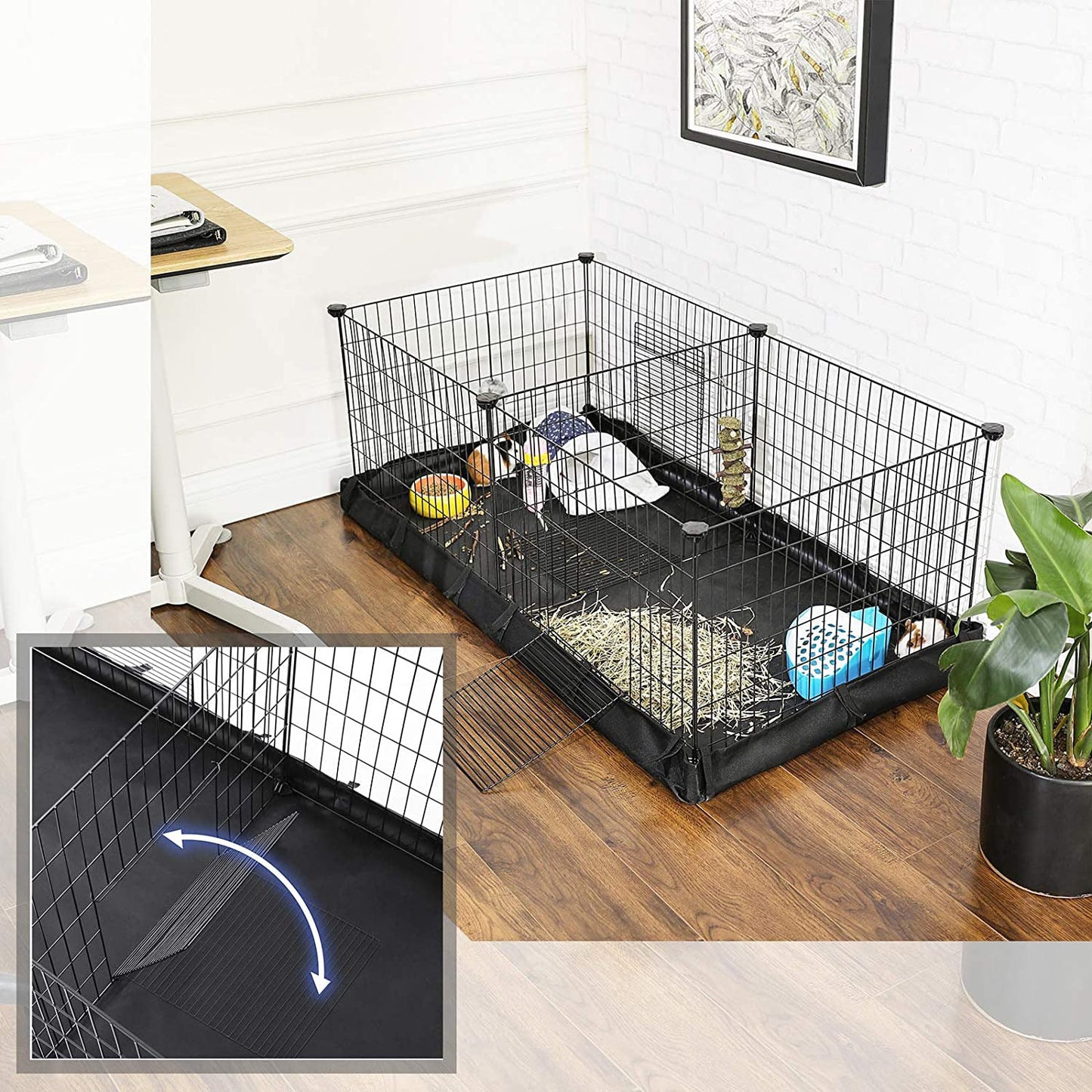 Pet Playpen with Divider Panel