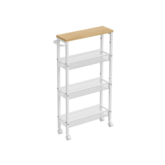 4-Tier Slim Rolling Storage Cart