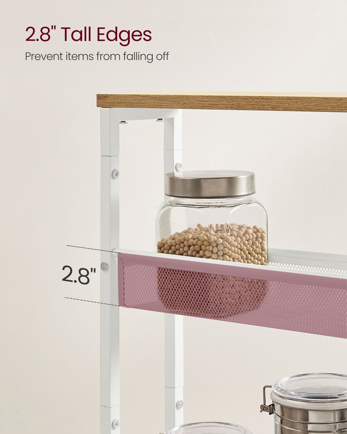 4-Tier Slim Rolling Storage Cart