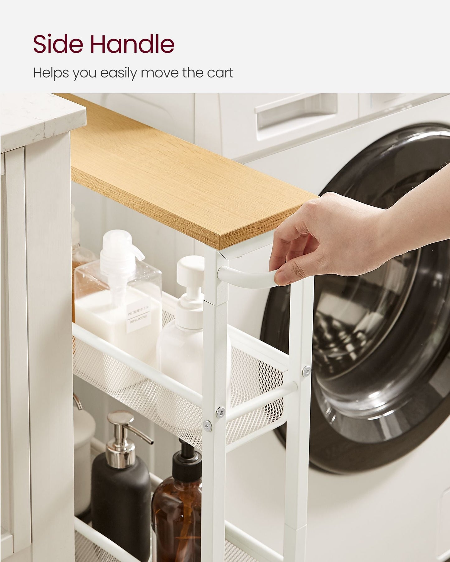 4-Tier Slim Rolling Storage Cart