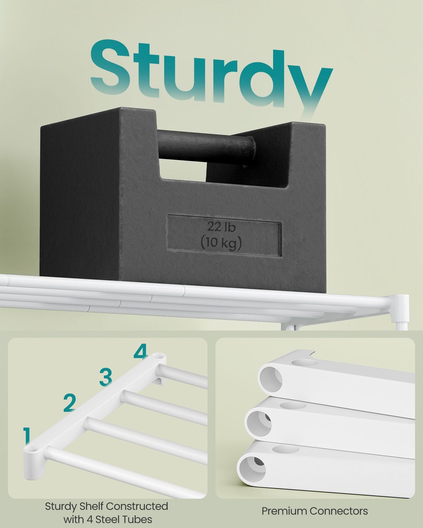 Shoe Rack, 4-Tier Shoe Organizer, Metal Storage Shelf, Upright or Upside Down