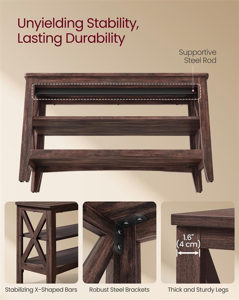 2-Tier Entryway Storage Bench, Holds up to 300 lb
