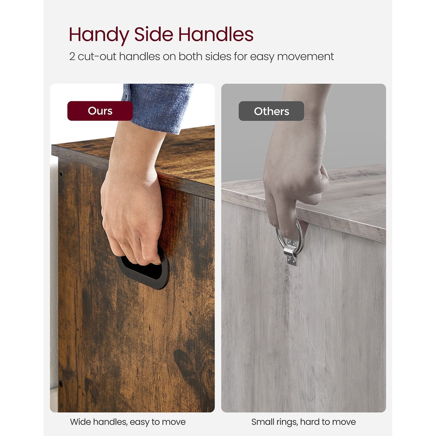Storage Chest with 2 Safety Hinges