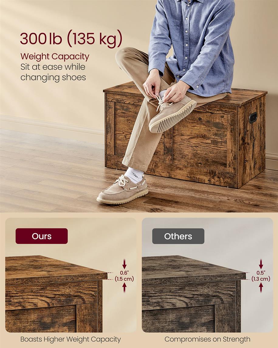 Storage Trunk with 2 Safety Hinges