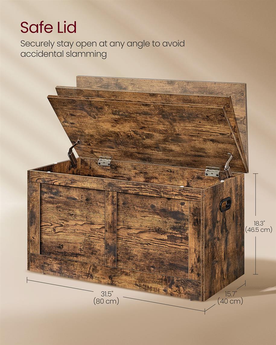 Storage Trunk with 2 Safety Hinges