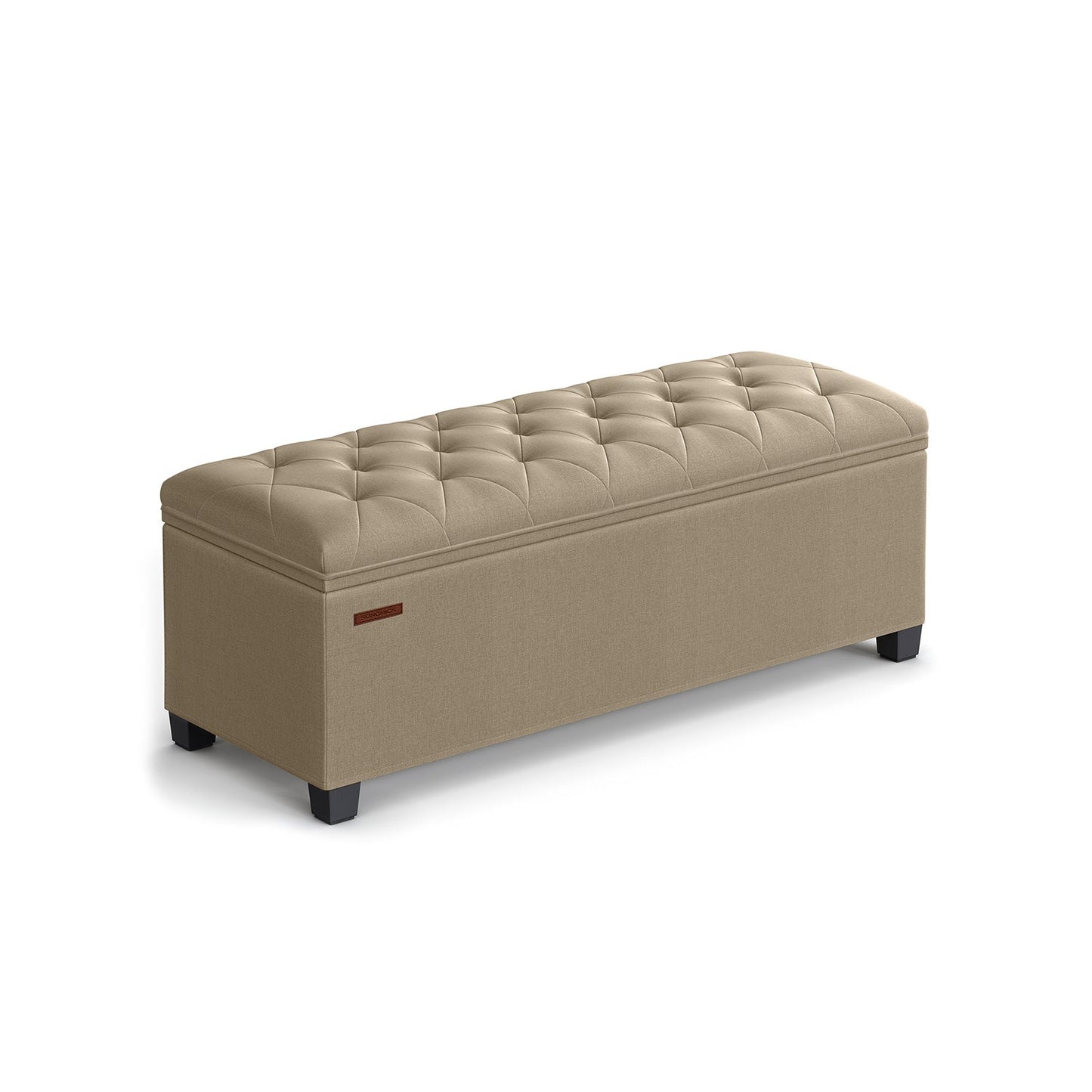 Storage Ottoman Bench with Legs, Load up to 660 lb