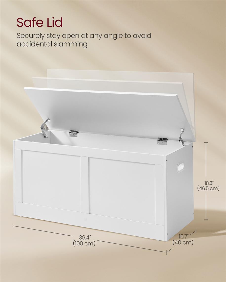 Storage Chest with 2 Safety Hinges