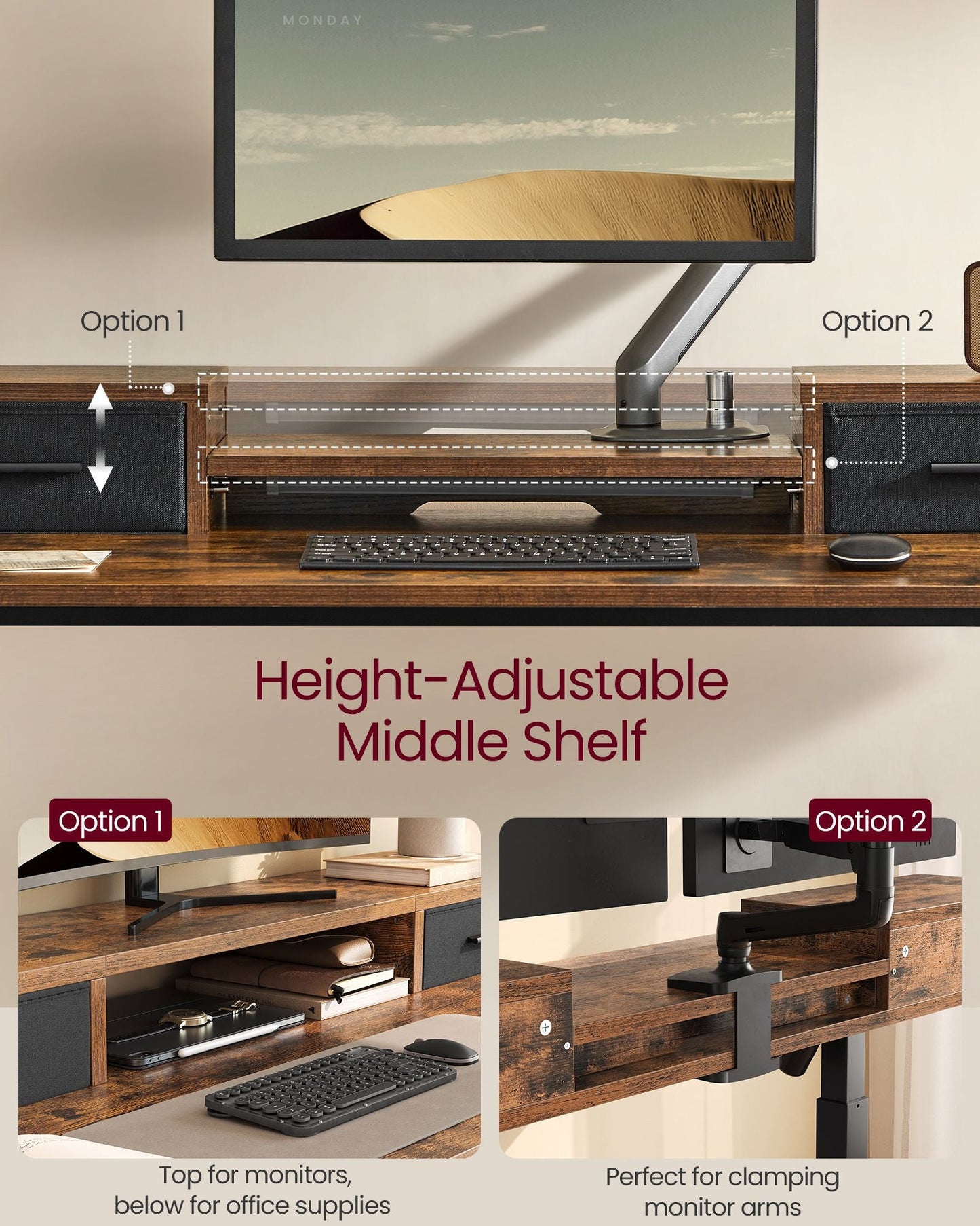 Electric Standing Desk with Drawers