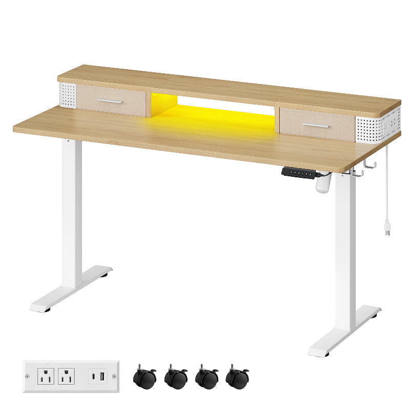 Electric Standing Desk with Drawers