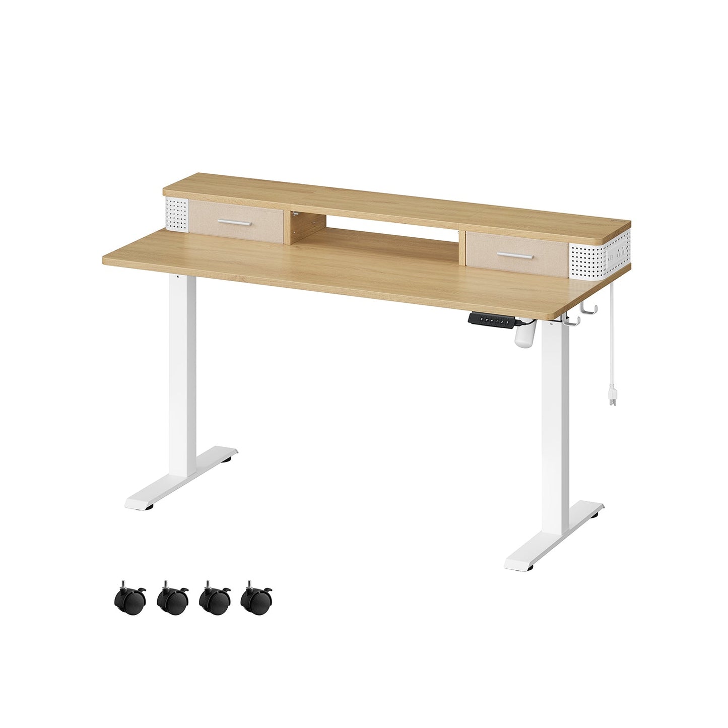 Electric Standing Desk with Drawers