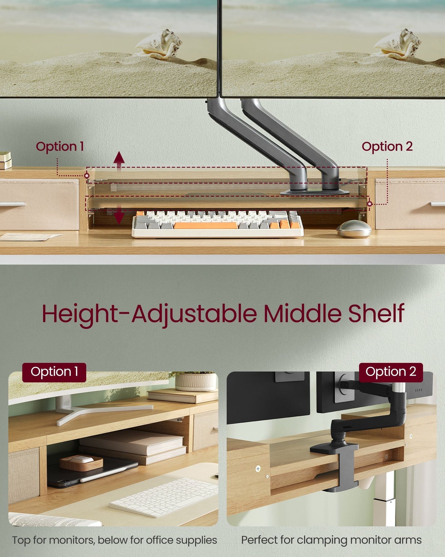 Electric Standing Desk with Drawers
