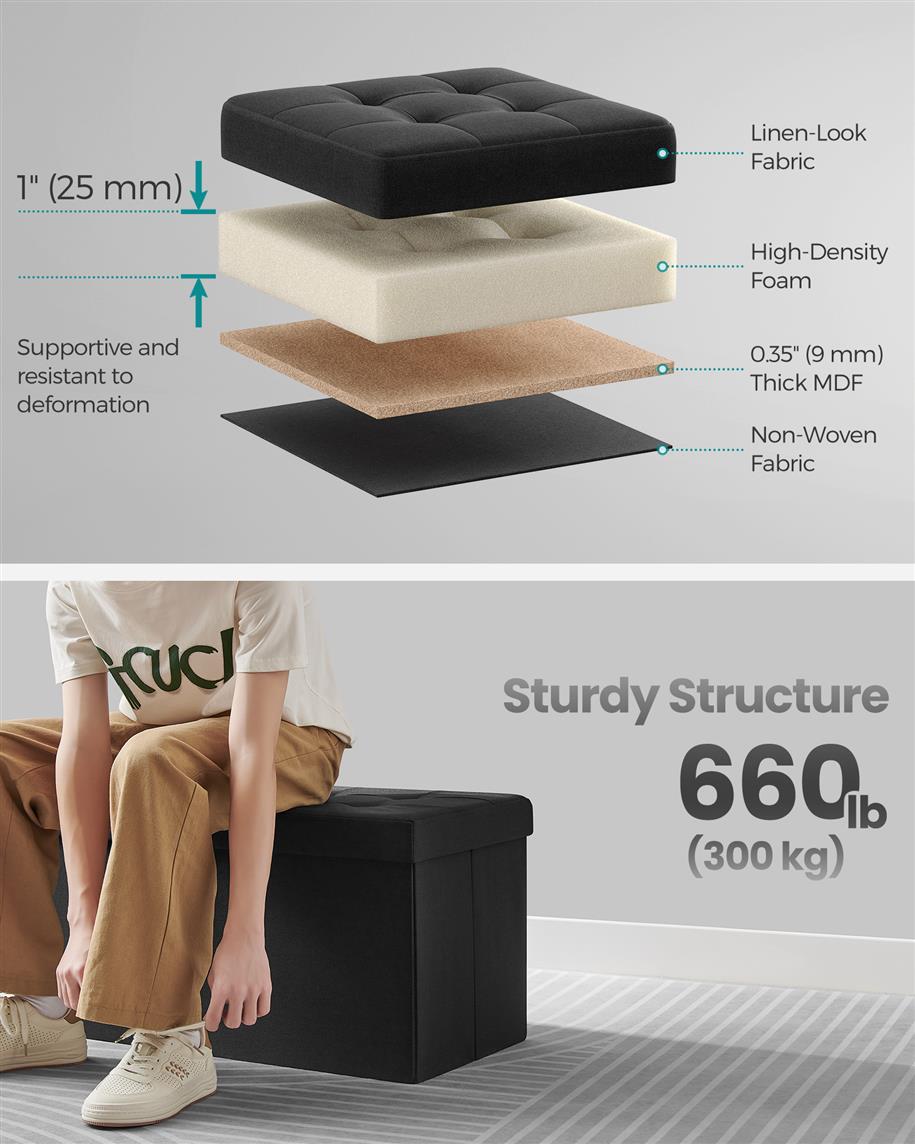 Foldable Storage Ottoman