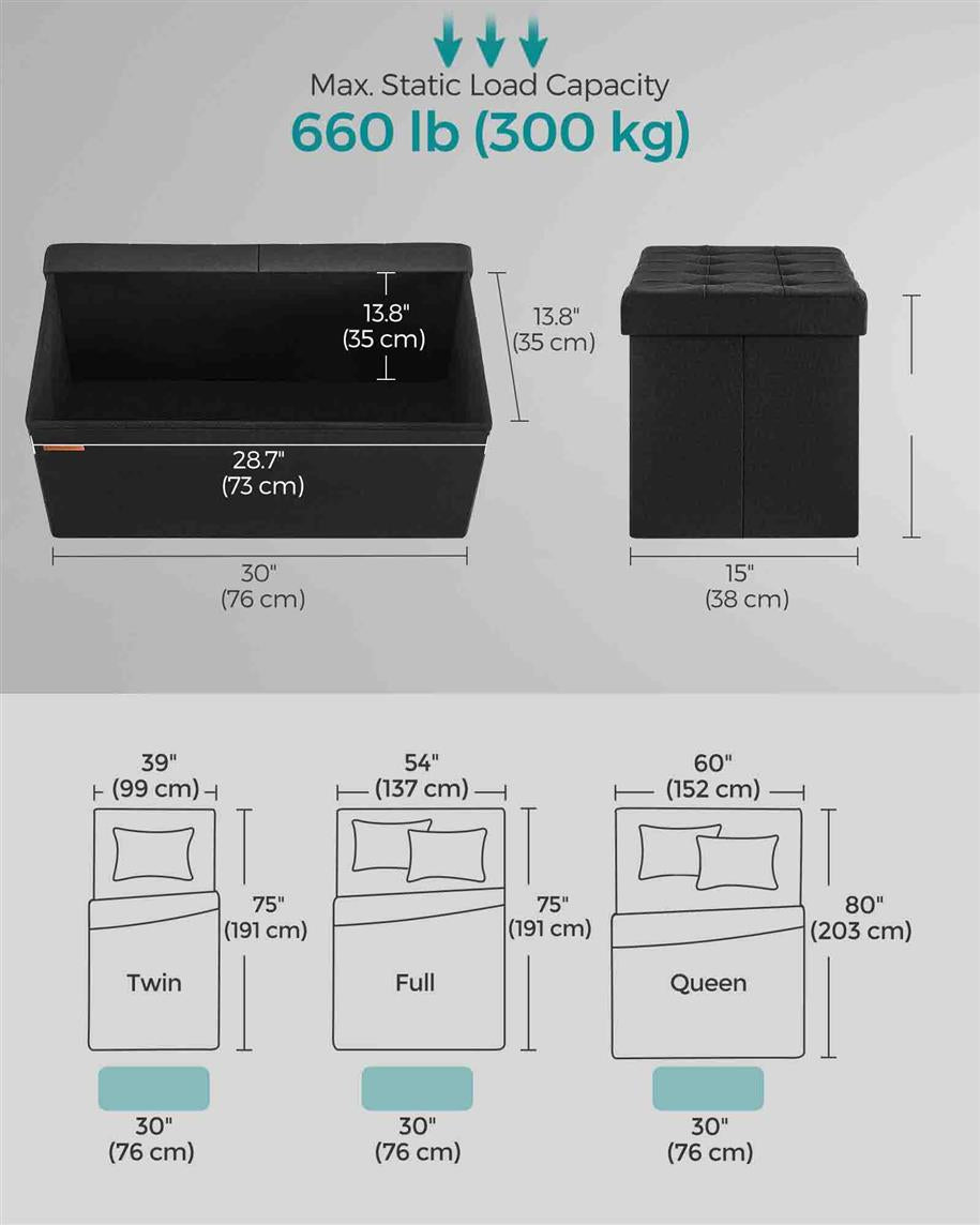Foldable Storage Ottoman