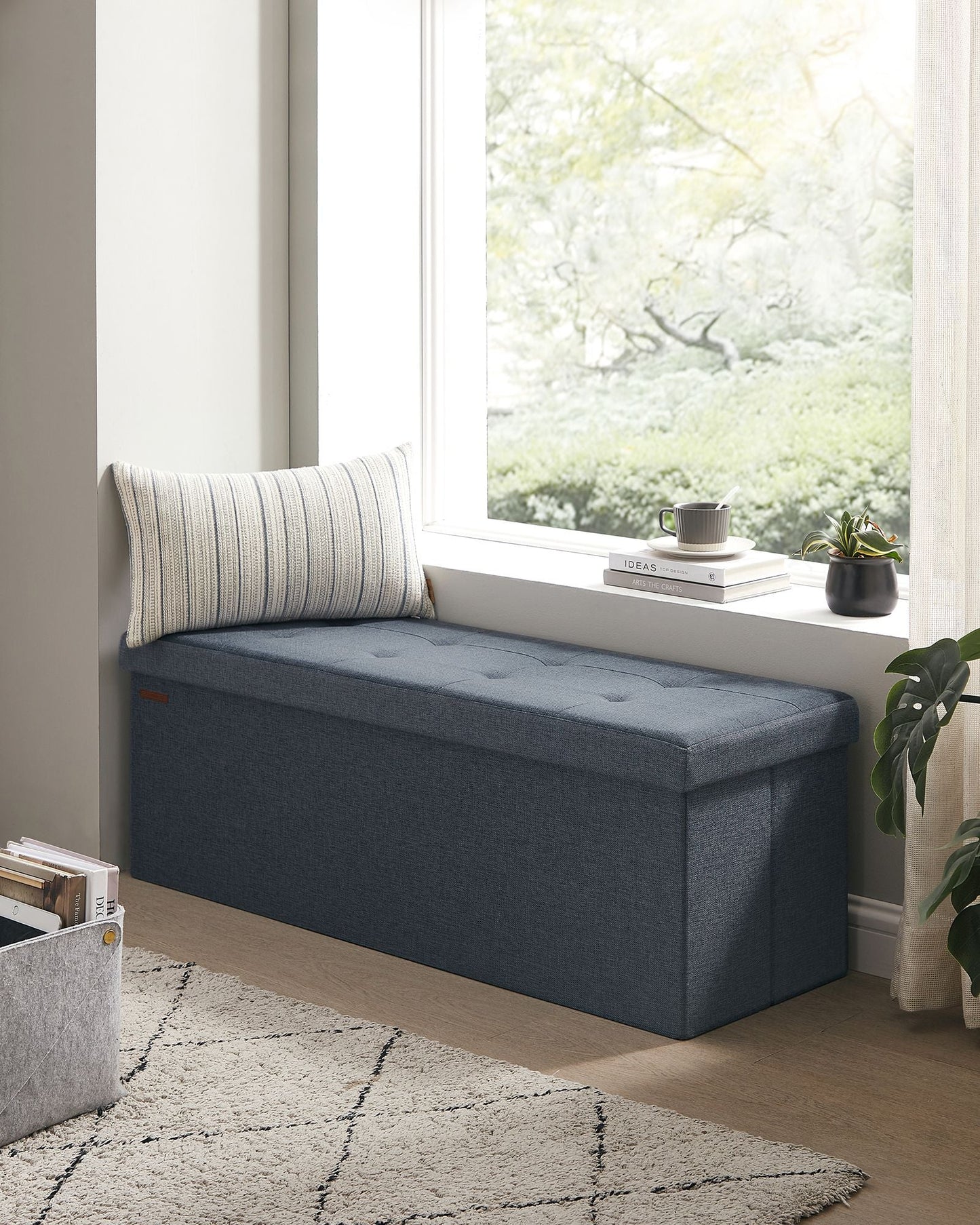 MAZIE Collection 43'' Folding Storage Ottoman Bench