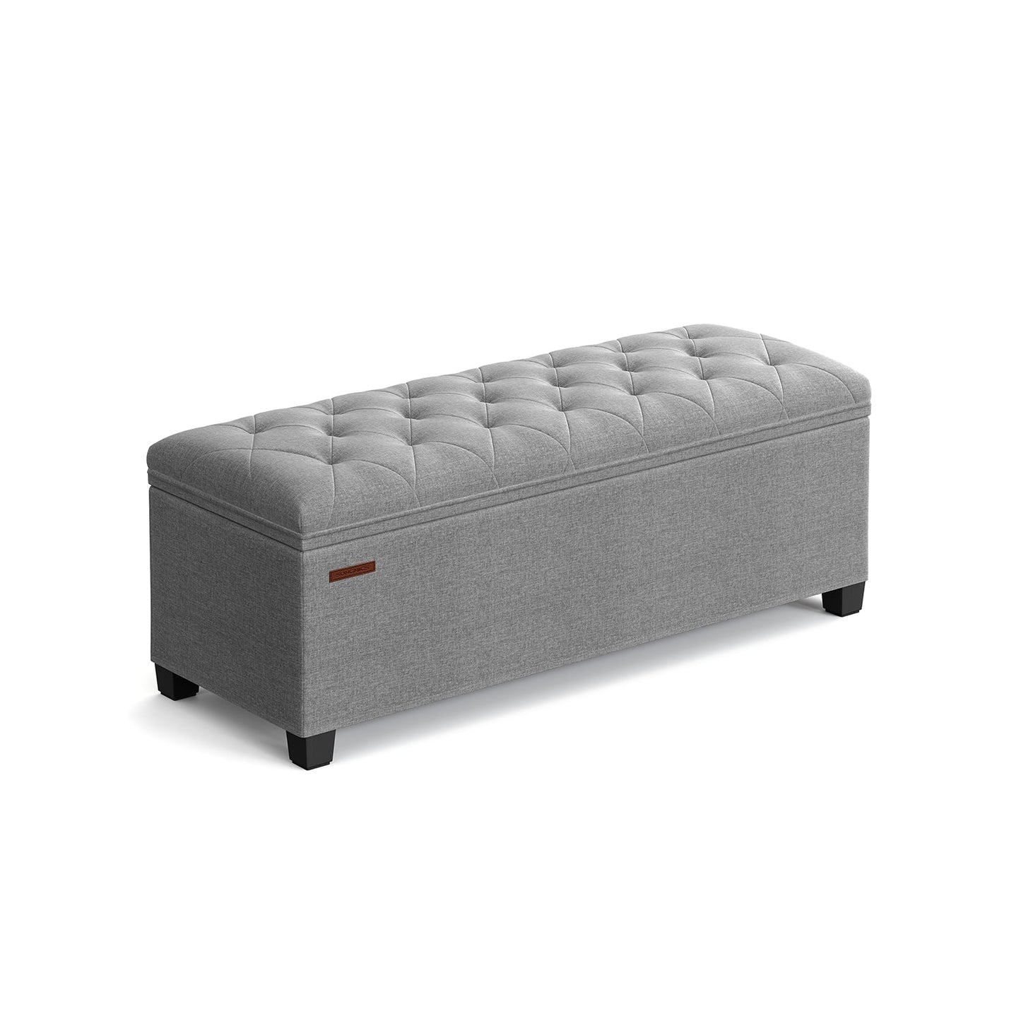 Storage Ottoman Bench with Legs, Load up to 660 lb