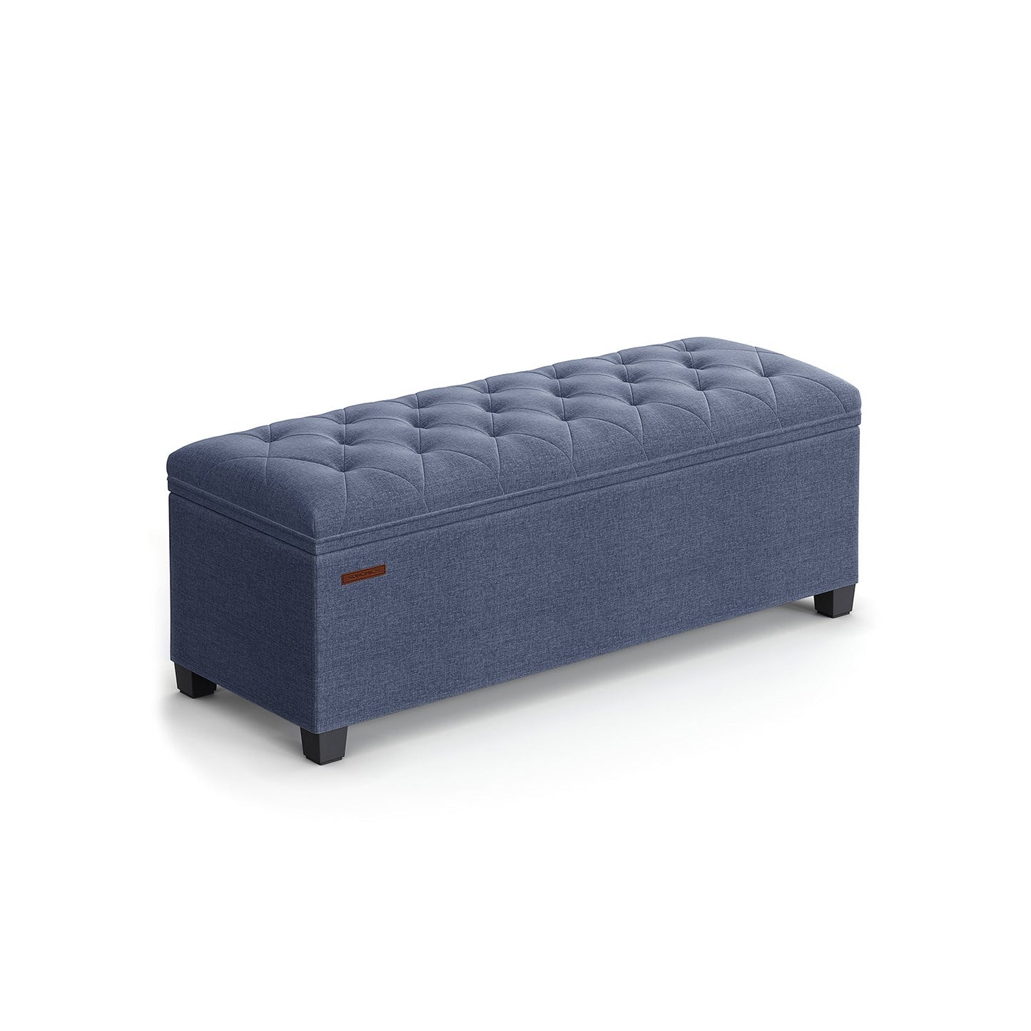 Storage Ottoman Bench with Legs, Load up to 660 lb