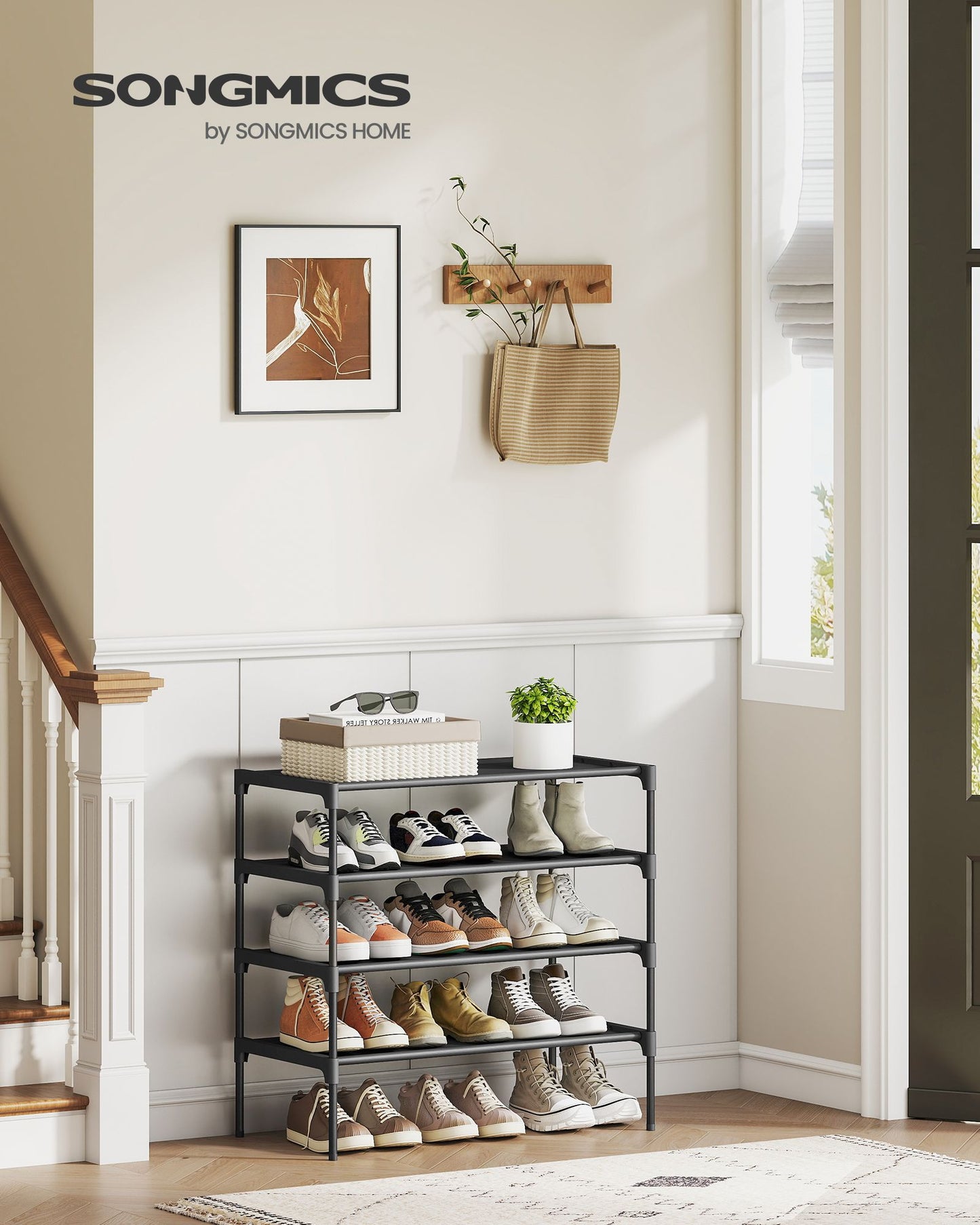 hoe Rack, Shoe Storage Organizer, Space-Saving