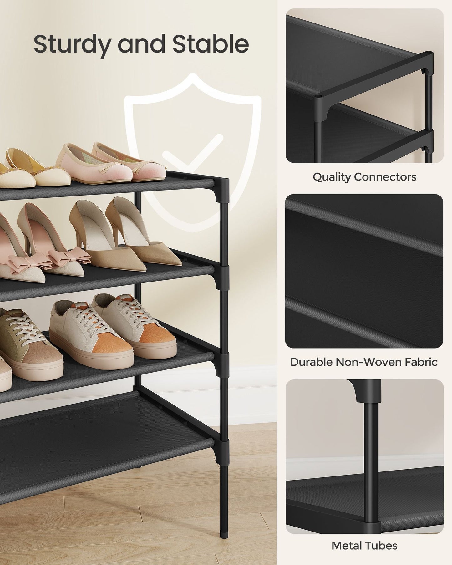 hoe Rack, Shoe Storage Organizer, Space-Saving
