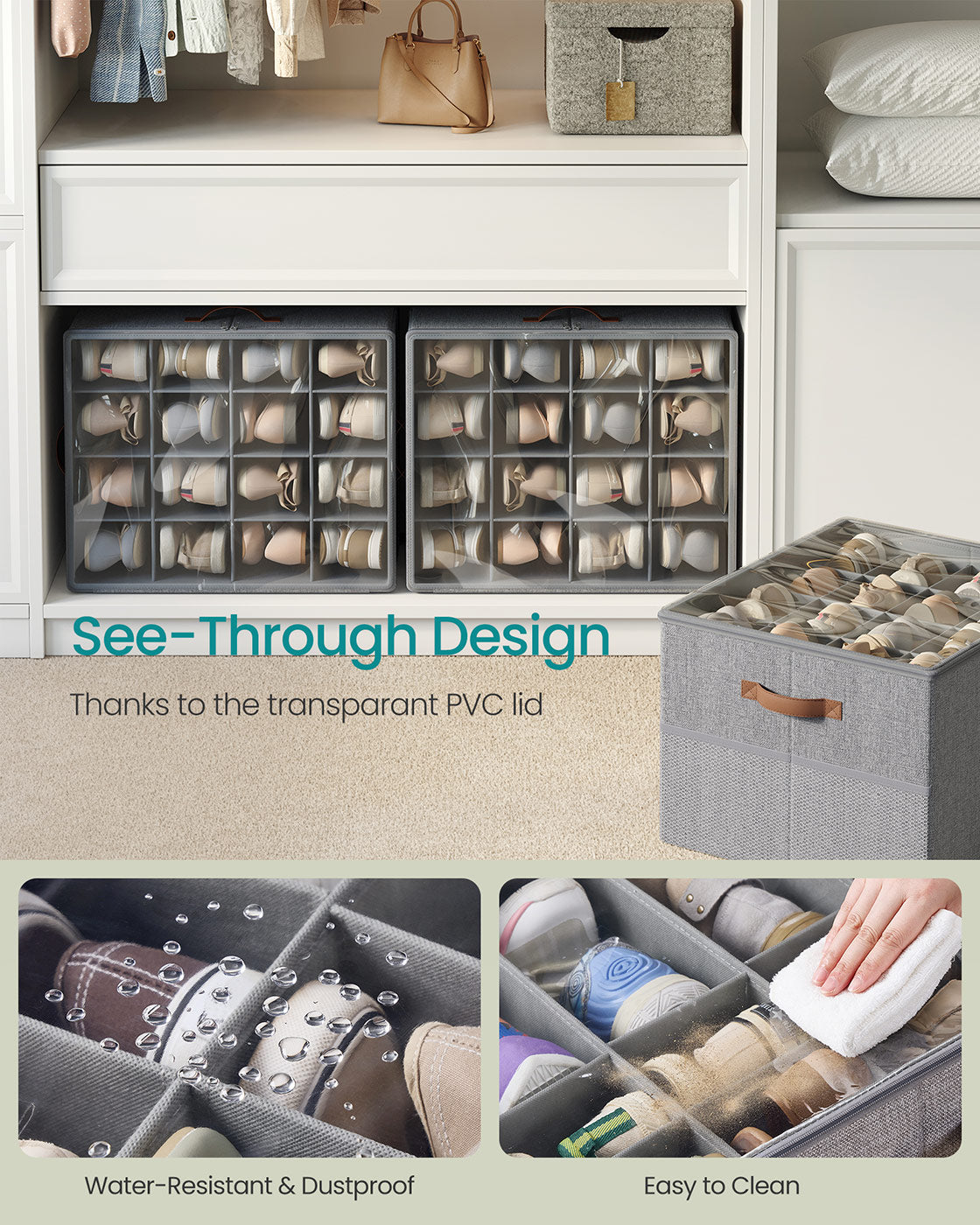 Pack 2 Shoe Organizers for Closet
