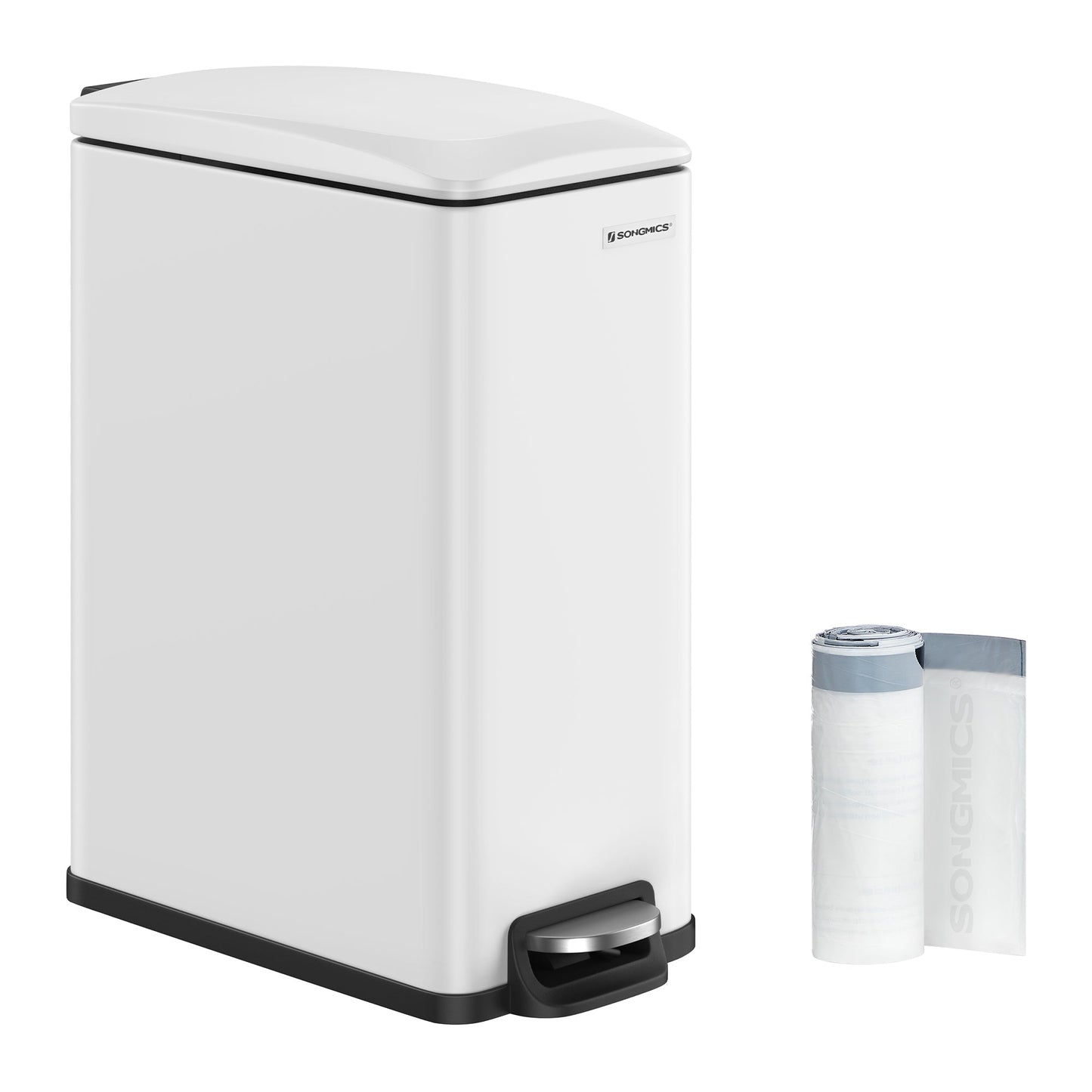13 Gallon Garbage Can for Narrow Spaces with Soft-Close Lid