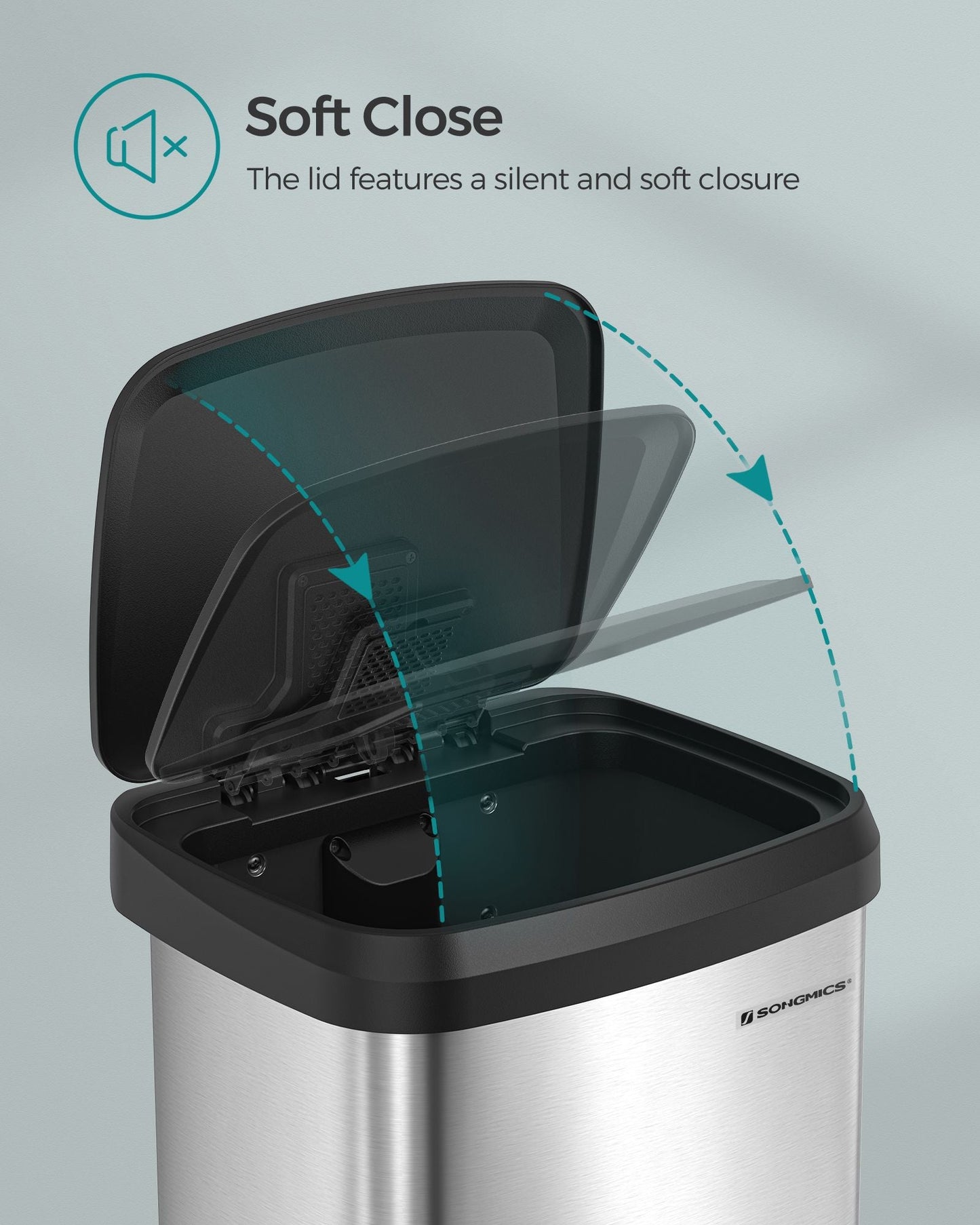 18-Gallon Stainless Steel Garbage Can