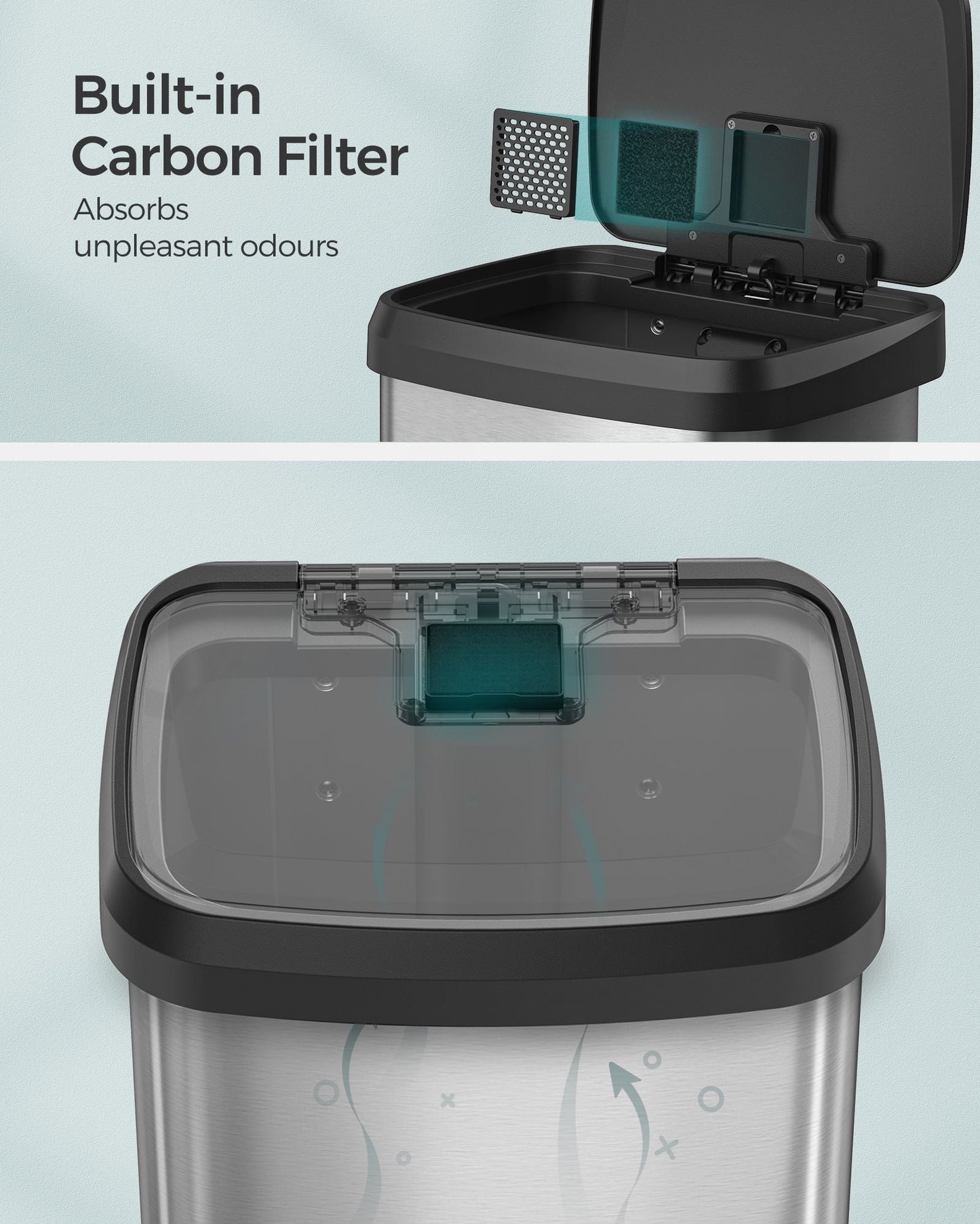 18-Gallon Stainless Steel Garbage Can