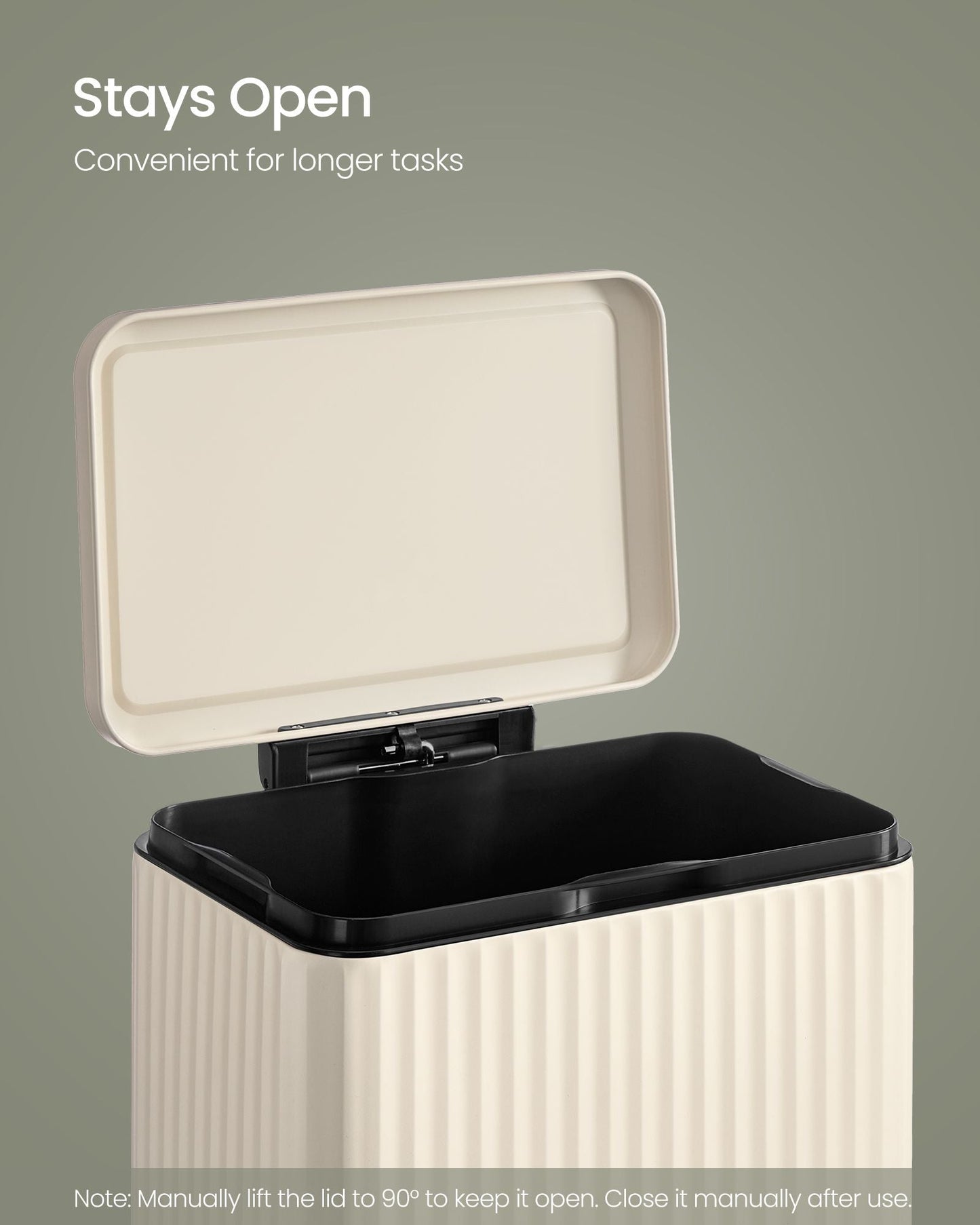Trash Can, 13 Gallon (50 L) Garbage Can for Kitchen