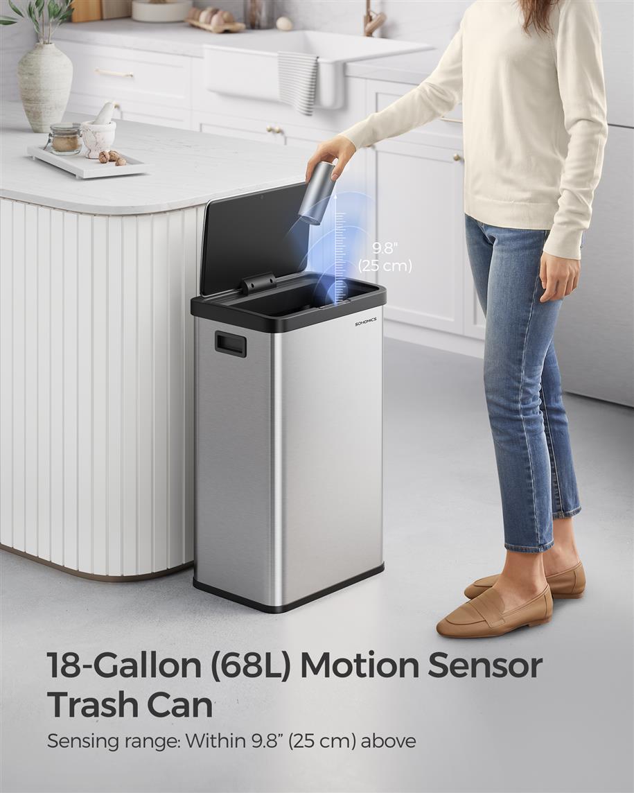 Motion Sensor 18-Gallon Trash Can