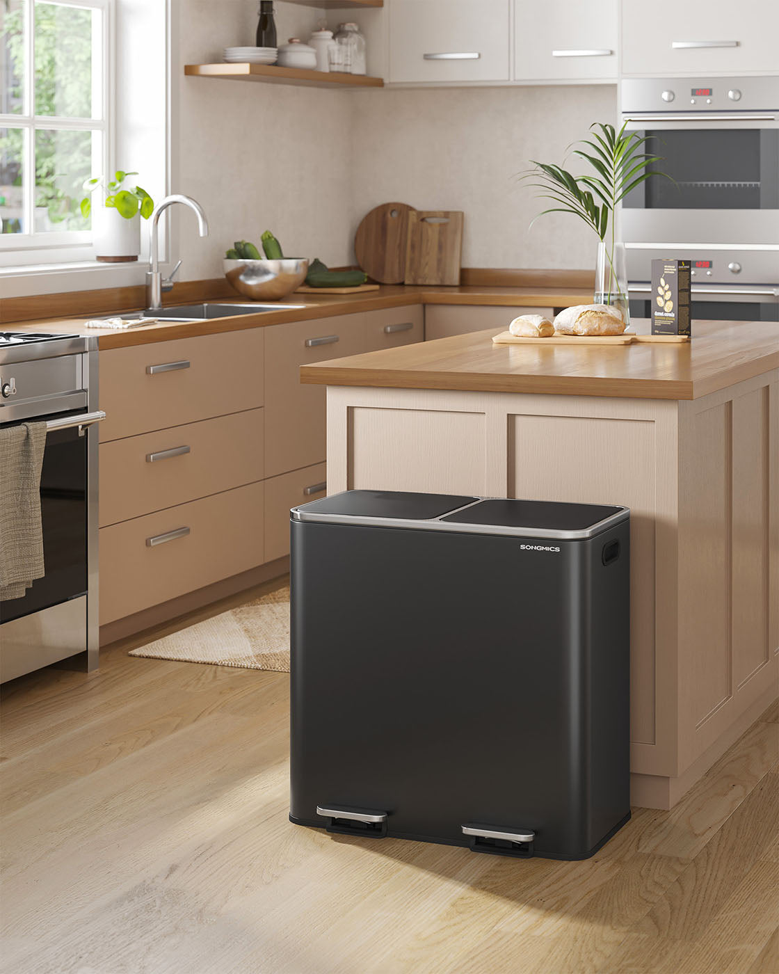2 x 10.6 Gallon (2 x 40 L) Trash Can for Kitchen