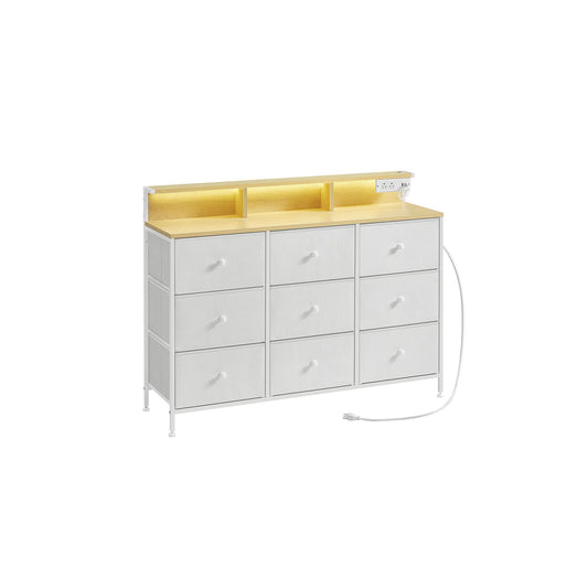 Storage Organizer with 9 Fabric Drawers and LED Lights
