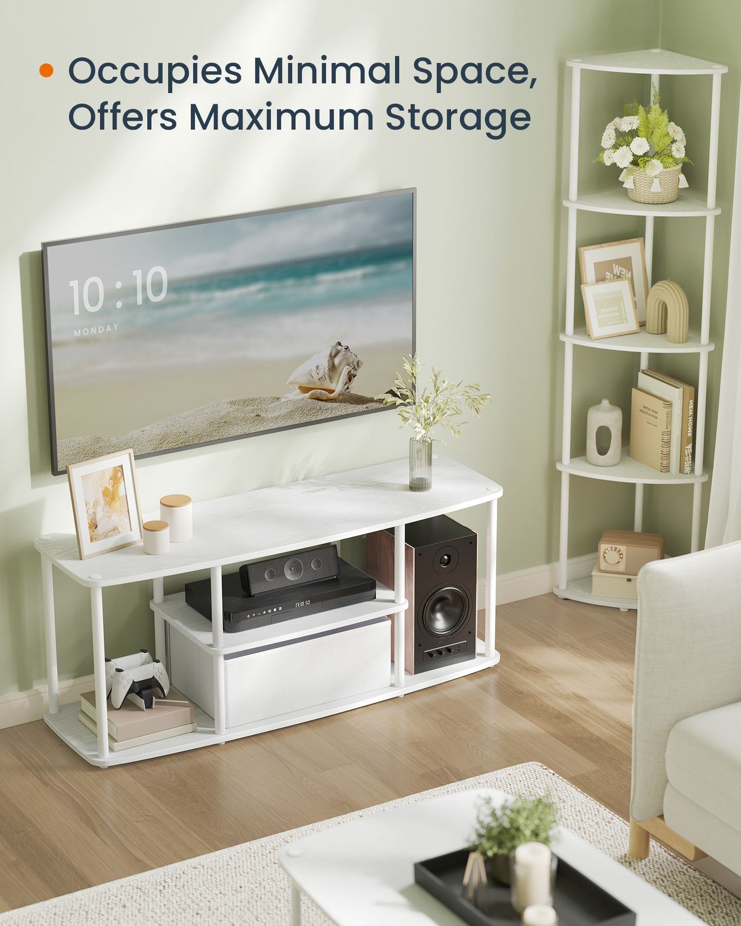 Superfast Toolless Assembly, TV Stand for TVs up to 50 Inches