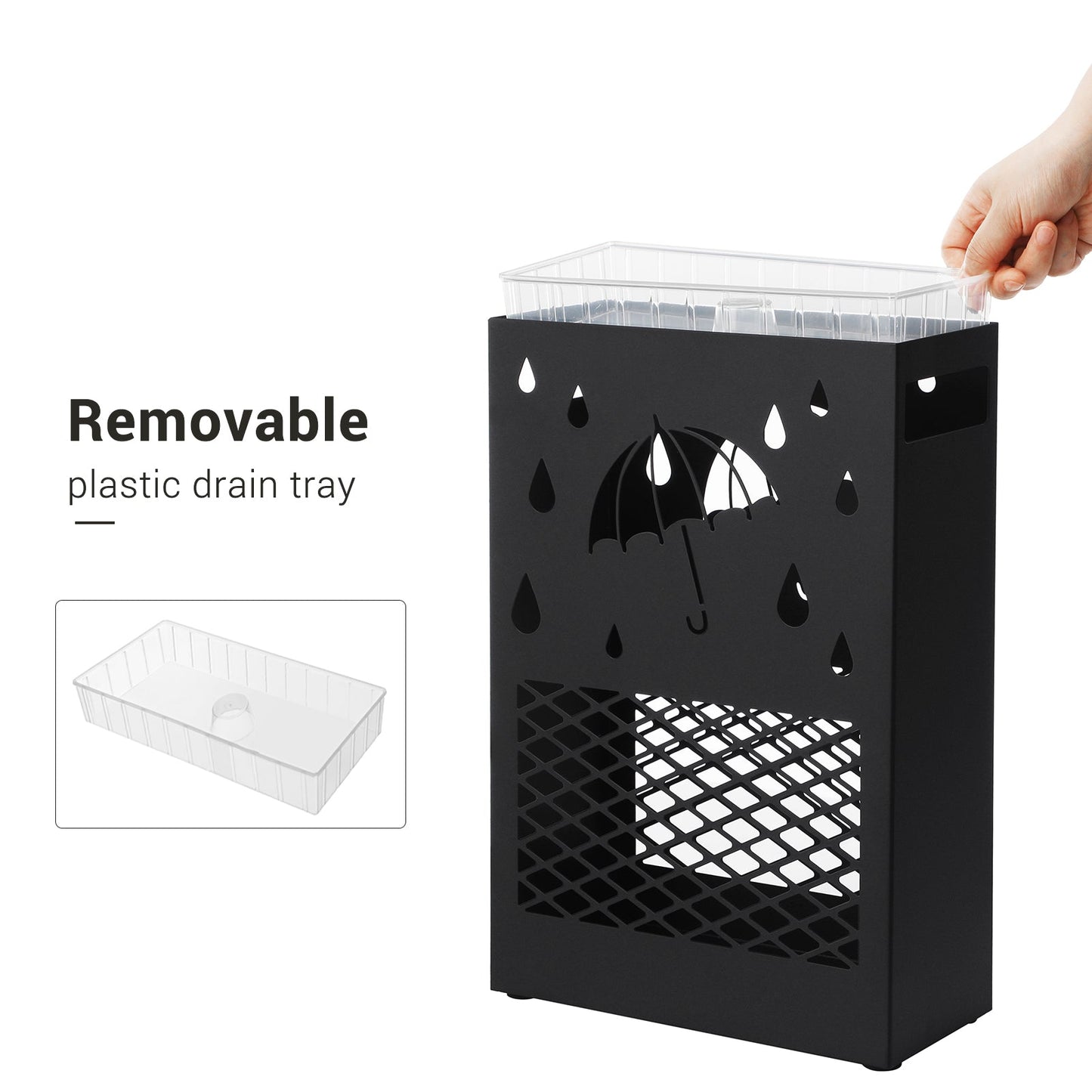 Metal Umbrella Stand, Cutout Design