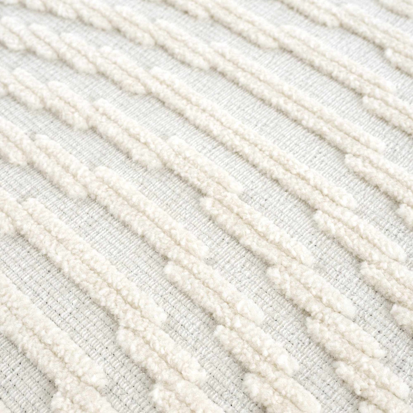 Deron White Washable 3D Rug