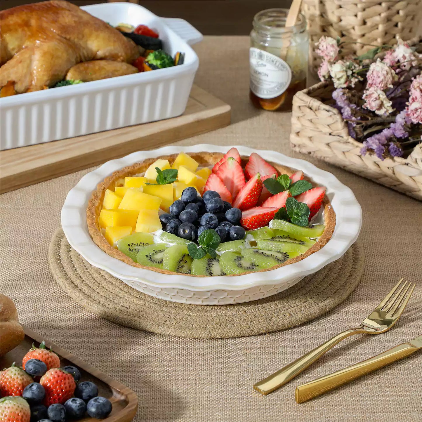 Lydia Fluted Pie Pan