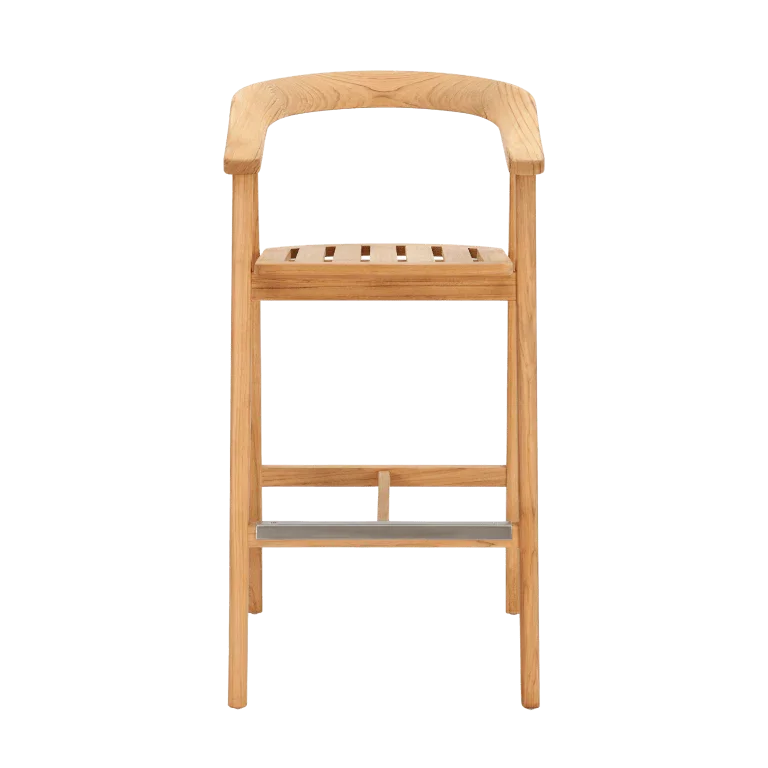 La Costa Teak Patio Barrel Back Bar Armchair