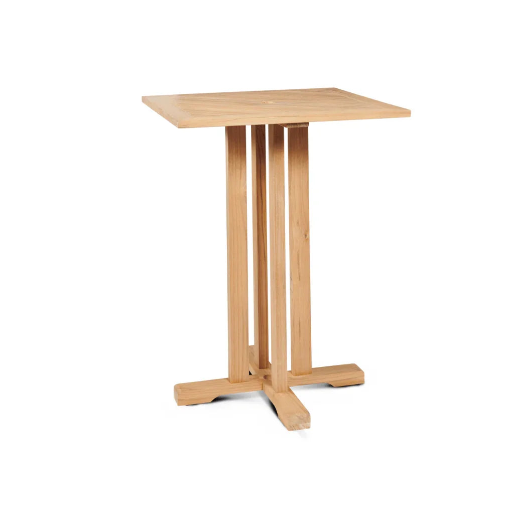 La Costa Teak Patio Square Bar Dining Set 3PC
