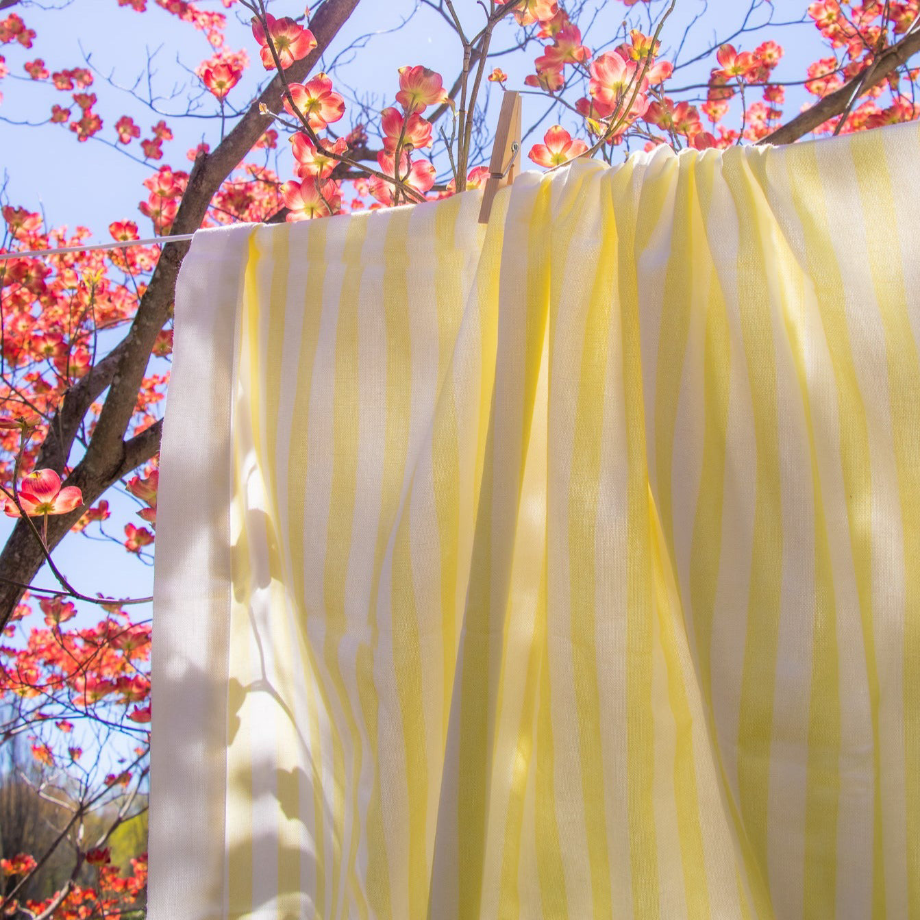 Buttercream Yellow Stripe Tablecloth