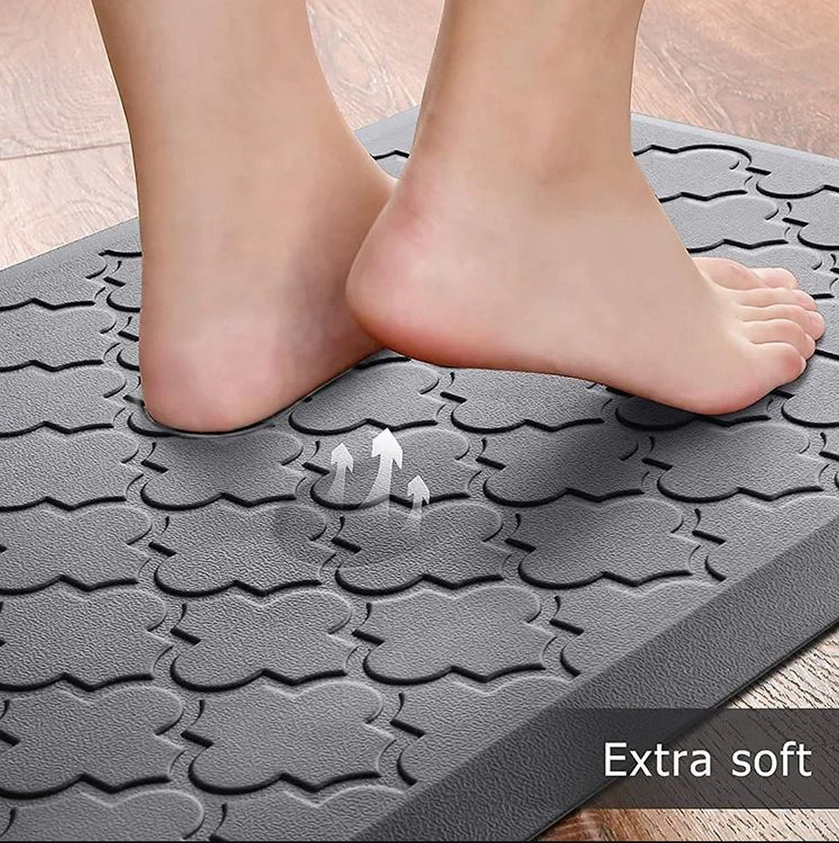 Trellis Embossed Foam Kitchen Mat.