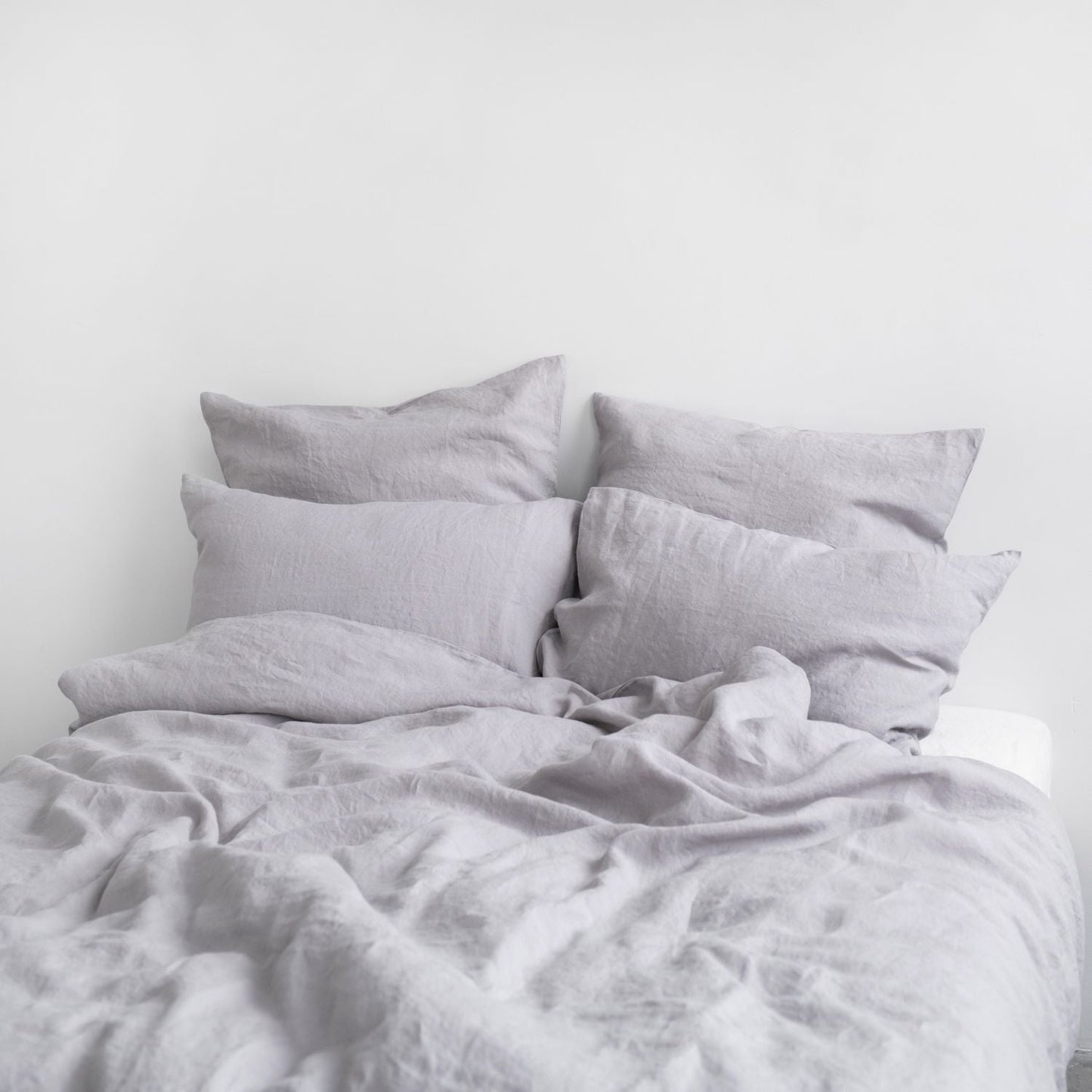 Linen Tales Light Grey Linen Duvet Cover Set
