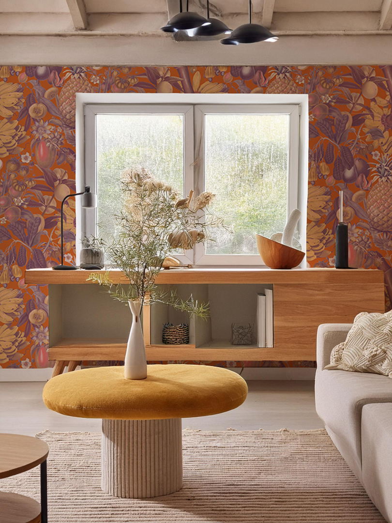 Juicy Fruit Wallpaper, orange and purple