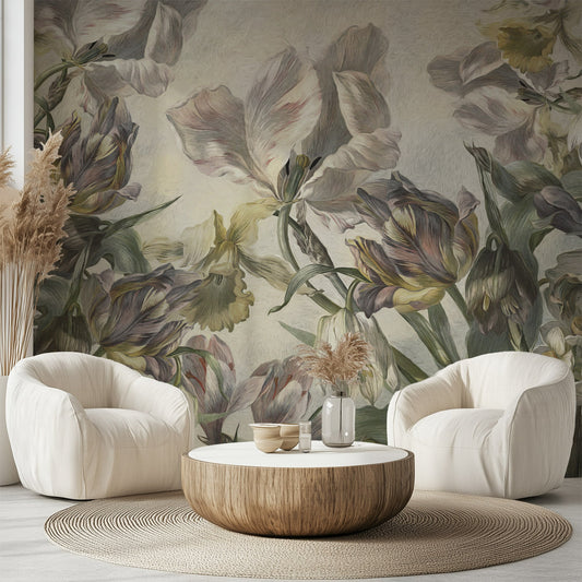 Historical Dutch Tulip Floral Wall Mural