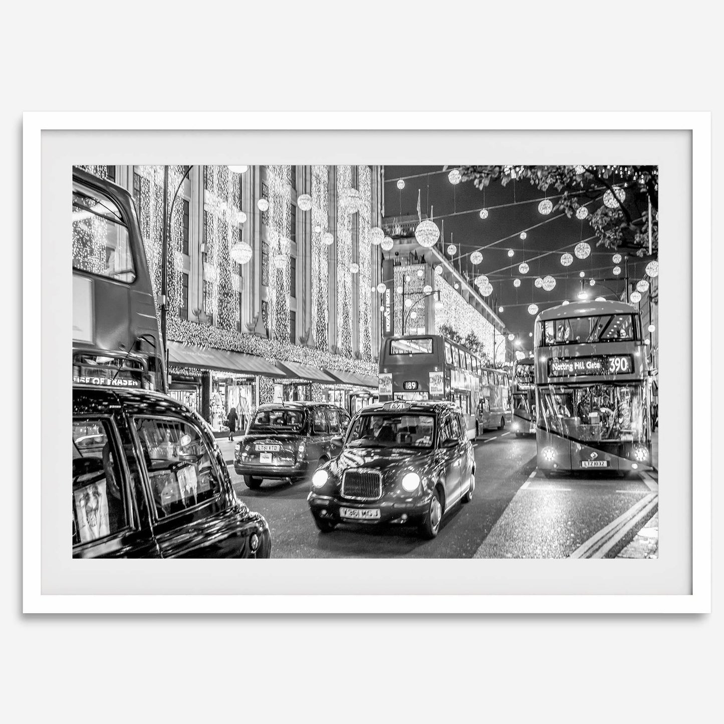 London Christmas B&W