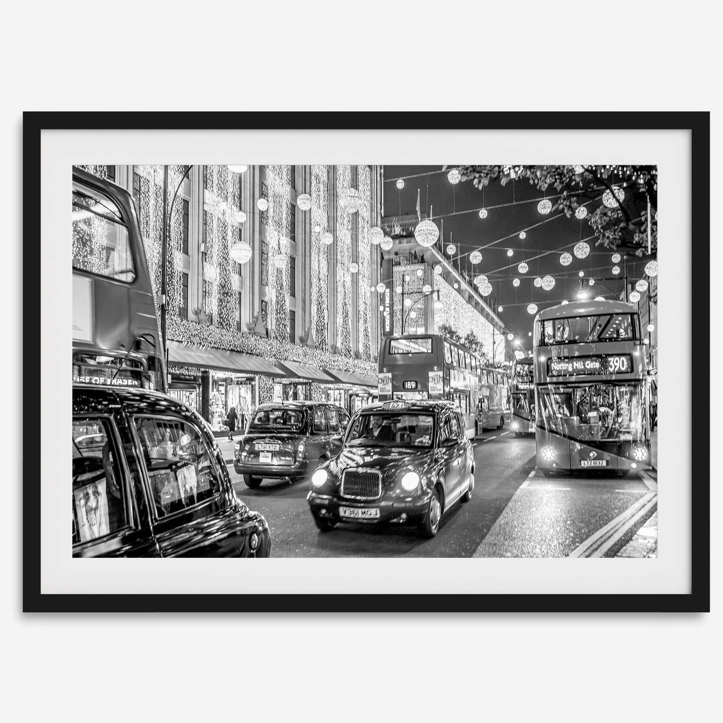 London Christmas B&W